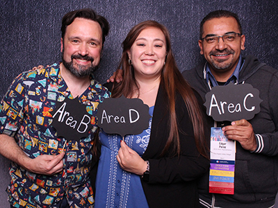 ASCCC Spring Plenary reception photo booth fun.