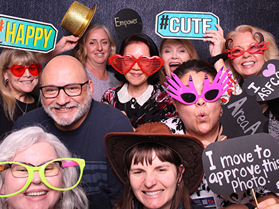 ASCCC Spring Plenary reception photo booth fun.