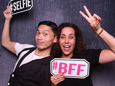 ASCCC Spring Plenary reception photo booth fun.