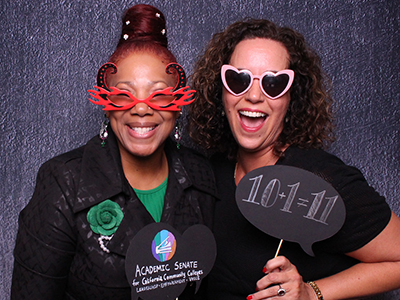 ASCCC Spring Plenary reception photo booth fun.