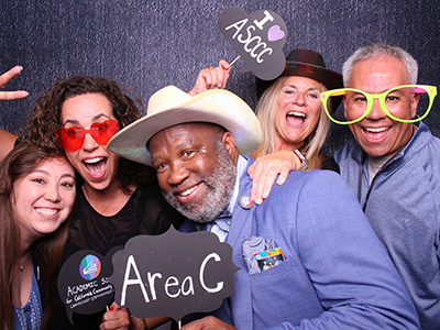 ASCCC Spring Plenary reception photo booth fun.