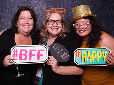 ASCCC Spring Plenary reception photo booth fun.