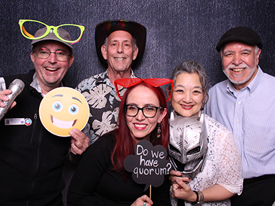 ASCCC Spring Plenary reception photo booth fun.